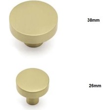 System System 26 mm Bb Mat Altın Düğme Kulp SY1910 0026 Bb