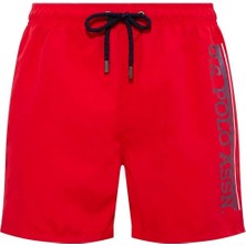 U.S. Polo Assn. 22000 Erkek Orta Boy Deniz Şortu-Kırmızı