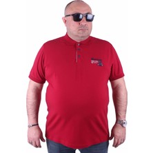 Moc Grande Mocgrande Erkek Büyük Beden Polo Tişört Nations Team 23402 Bordo