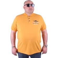 Moc Grande Mocgrande Erkek Büyük Beden Polo Tişört Eagle Face 23400 Hardal