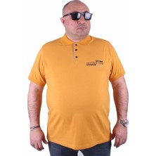 Moc Grande Mocgrande Erkek Büyük Beden Polo Tişört Maritime Crew 23401 Hardal