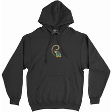 Cix Renkli Fil Gökkuşağı Minimal Kapşonlu Sweatshirt Hoodie