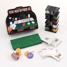 Texas Holdem Poker Set 200 Chip ve 2 Adet Iskambil Kağıt Setine Sahip Poker Oyunu