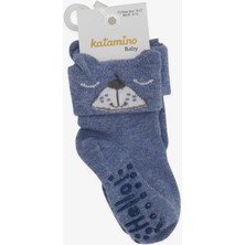 Katamino Erkek Bebek Soket Çorap 3D li Abs li 6 Ay-2 Yaş, Mavi