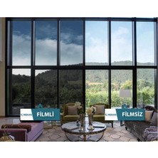 Flash Cam Balkon Filmi Ultra Gizli A Çizilmez Amerikan - Koyu Ton - 75CM x 6m