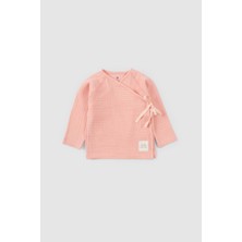 Little Gusto Organik Pamuk Müslin Kruvaze Bebek Takımı Pembe