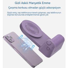 Manyetik Cep Telefonu Standı Zamanlayıcı Kablosuz Bluetooth Kamera Kolu Fotoğraf Standı Magsafe Masaüstü Kablosuz Şarj (Yurt Dışından)