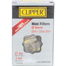 CLİPPER Slim Ağızlık Filtre 30'lu 12 Paket 360 Adet (Ürün Slender Sigaralara Uymaz)