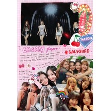 Anime And Your World Blackpink Defter 1 Adet Özel Tasarım A4 Boyutu 21*29 cm Telli Kareli Büyük Boy Defter