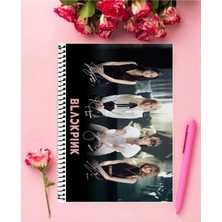 Anime And Your World Blackpink Defter 1 Adet Özel Tasarım A4 Boyutu 21*29 cm Telli Kareli Büyük Boy Defter