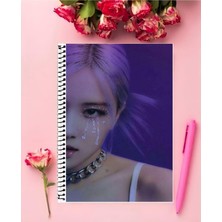 Anime And Your World Blackpink Defter 1 Adet Özel Tasarım A4 Boyutu 21*29 cm Telli Kareli Büyük Boy Defter