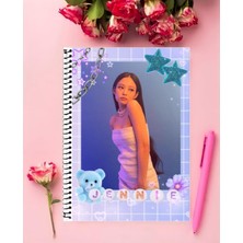 Anime And Your World Blackpink Defter 1 Adet Özel Tasarım A4 Boyutu 21*29 cm Telli Çizgili Büyük Boy Defter