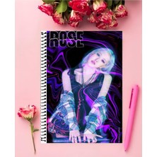 Anime And Your World Blackpink Defter 1 Adet Özel Tasarım A4 Boyutu 21*29 cm Telli Kareli Büyük Boy Defter