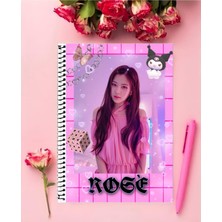 Anime And Your World Blackpink Defter 1 Adet Özel Tasarım A4 Boyutu 21*29 cm Telli Çizgili Büyük Boy Defter