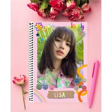 Anime And Your World Blackpink Defter 1 Adet Özel Tasarım A4 Boyutu 21*29 cm Telli Çizgili Büyük Boy Defter