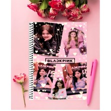 Anime And Your World Blackpink Defter 1 Adet Özel Tasarım A4 Boyutu 21*29 cm Telli Çizgisiz Defter