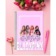 Anime And Your World Blackpink Defter 1 Adet Özel Tasarım A4 Boyutu 21*29 cm Telli Çizgisiz Defter