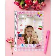 Anime And Your World Blackpink Defter 1 Adet Özel Tasarım A4 Boyutu 21*29 cm Telli Kareli Büyük Boy Defter