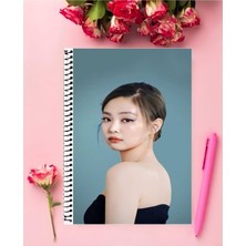 Anime And Your World Blackpink Defter 1 Adet Özel Tasarım A4 Boyutu 21*29 cm Telli Kareli Büyük Boy Defter