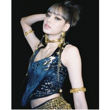 Lisa Blackpink Defter 1 Adet Özel Tasarım A4 Boyutu 21*29 cm  Telli Çizgisiz Büyük Boy defter