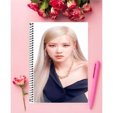 Blackpink Defter 1 Adet Özel Tasarım A4 Boyutu 21*29 cm Telli Kareli Büyük Boy Defter