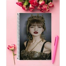 Blackpink Defter 1 Adet Özel Tasarım A4 Boyutu 21*29 cm Telli Kareli Büyük Boy Defter