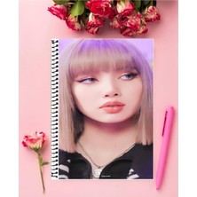 Blackpink Defter 1 Adet Özel Tasarım A4 Boyutu 21*29 cm Telli Kareli Büyük Boy Defter