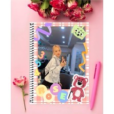 Blackpink Defter 1 Adet Özel Tasarım A4 Boyutu 21*29 cm Telli Kareli Büyük Boy Defter