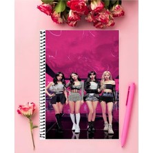 Blackpink Defter 1 Adet Özel Tasarım A4 Boyutu 21*29 cm Telli Çizgili Büyük Boy Defter