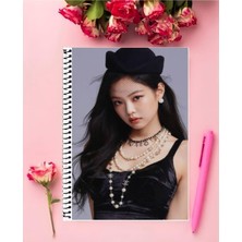 Blackpink Defter 1 Adet Özel Tasarım A4 Boyutu 21*29 cm Telli Çizgili Büyük Boy Defter