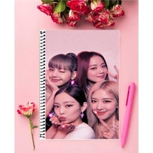 Blackpink Defter 1 Adet Özel Tasarım A4 Boyutu 21*29 cm  Telli Çizgisiz Büyük Boy defter
