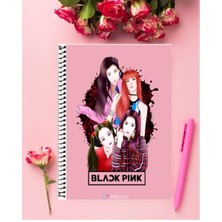 Blackpink Defter 1 Adet Özel Tasarım A4 Boyutu 21*29 cm Telli Kareli Defter