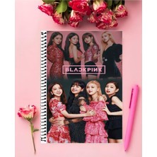 Blackpink Defter 1 Adet Özel Tasarım A4 Boyutu 21*29 cm Telli Kareli Büyük Boy Defter
