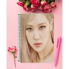 Blackpink Defter 1 Adet Özel Tasarım A4 Boyutu 21*29 cm  Telli Kareli defter