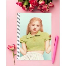 Blackpink Defter 1 Adet Özel Tasarım A4 Boyutu 21*29 cm  Telli Çizgisiz Büyük Boy defter