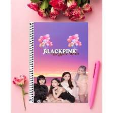 Blackpink Defter 1 Adet Özel Tasarım A4 Boyutu 21*29 cm  Telli Kareli defter