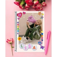 Anime And Your World Blackpink Defter 1 Adet Özel Tasarım A4 Boyutu 21*29 cm Telli Kareli Büyük Boy Defter