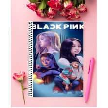 Anime And Your World Blackpink Defter 1 Adet Özel Tasarım A4 Boyutu 21*29 cm Telli Çizgisiz Defter