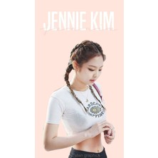 Anime And Your World Jennie Blackpink  Defter 1 Adet Özel Tasarım A4 Boyutu 21*29 cm Telli Kareli Büyük Boy Defter