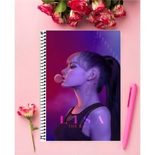 Anime And Your World Blackpink Defter 1 Adet Özel Tasarım A4 Boyutu 21*29 cm  Telli Çizgisiz Büyük Boy defter