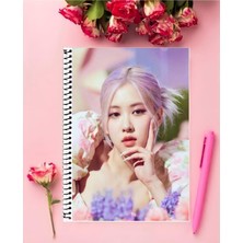Anime And Your World Blackpink Defter 1 Adet Özel Tasarım A4 Boyutu 21*29 cm Telli Kareli Büyük Boy Defter