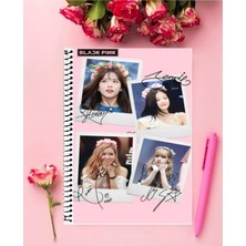 Anime And Your World Blackpink Defter 1 Adet Özel Tasarım A4 Boyutu 21*29 cm  Telli Çizgisiz Büyük Boy defter