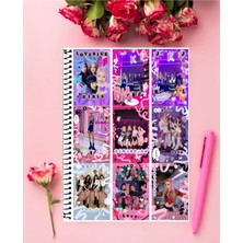 Anime And Your World Blackpink Defter 1 Adet Özel Tasarım A4 Boyutu 21*29 cm Telli Çizgili Büyük Boy Defter