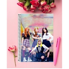 Anime And Your World Blackpink Defter 1 Adet Özel Tasarım A4 Boyutu 21*29 cm Telli Kareli Defter