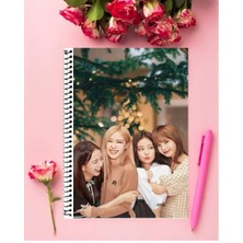 Anime And Your World Blackpink Defter 1 Adet Özel Tasarım A4 Boyutu 21*29 cm Telli Kareli Defter