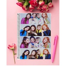 Anime And Your World Blackpink Defter 1 Adet Özel Tasarım A4 Boyutu 21*29 cm Telli Kareli Defter