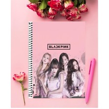 Anime And Your World Blackpink Defter 1 Adet Özel Tasarım A4 Boyutu 21*29 cm Telli Kareli Defter