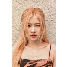 Rose Blackpink Defter 1 Adet Özel Tasarım A4 Boyutu 21X29 cm  Telli Çizgisiz Büyük Boy defter