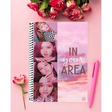 Blackpink Defter 1 Adet Özel Tasarım A4 Boyutu 21X29 cm  Telli Çizgisiz Büyük Boy defter