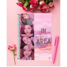 Blackpink Defter 1 Adet Özel Tasarım A4 Boyutu 21X29 cm Telli Çizgili Defter
